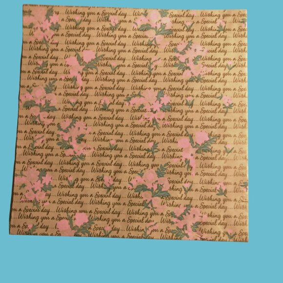 Wishing You A Special Day Gift Wrap Wrapping Paper Vintage Mothers Day 1940 - Picture 2 of 3